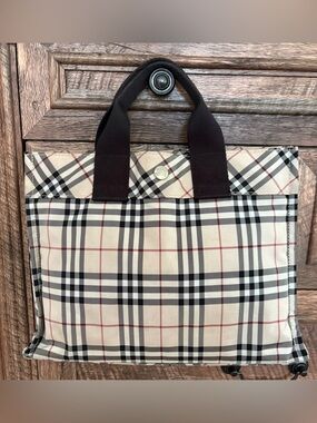 Burberry Classic Plaid Tote Purse